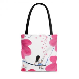 AOP Tote Bag 中国水墨画帆布包