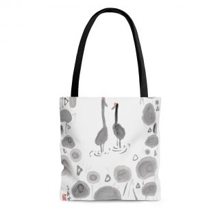 AOP Tote Bag 中国水墨画帆布包
