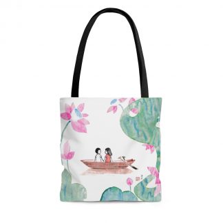 AOP Tote Bag 中国水墨画帆布包